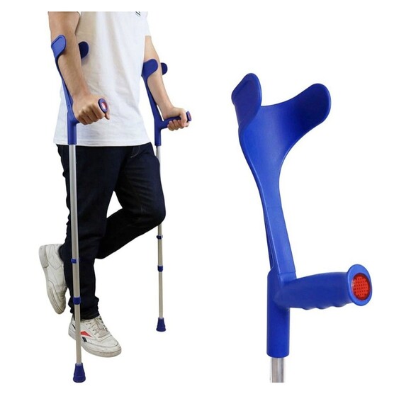 Forearm Crutches Walking Adjustable Height Open Cuffs - Picture 1 of 6